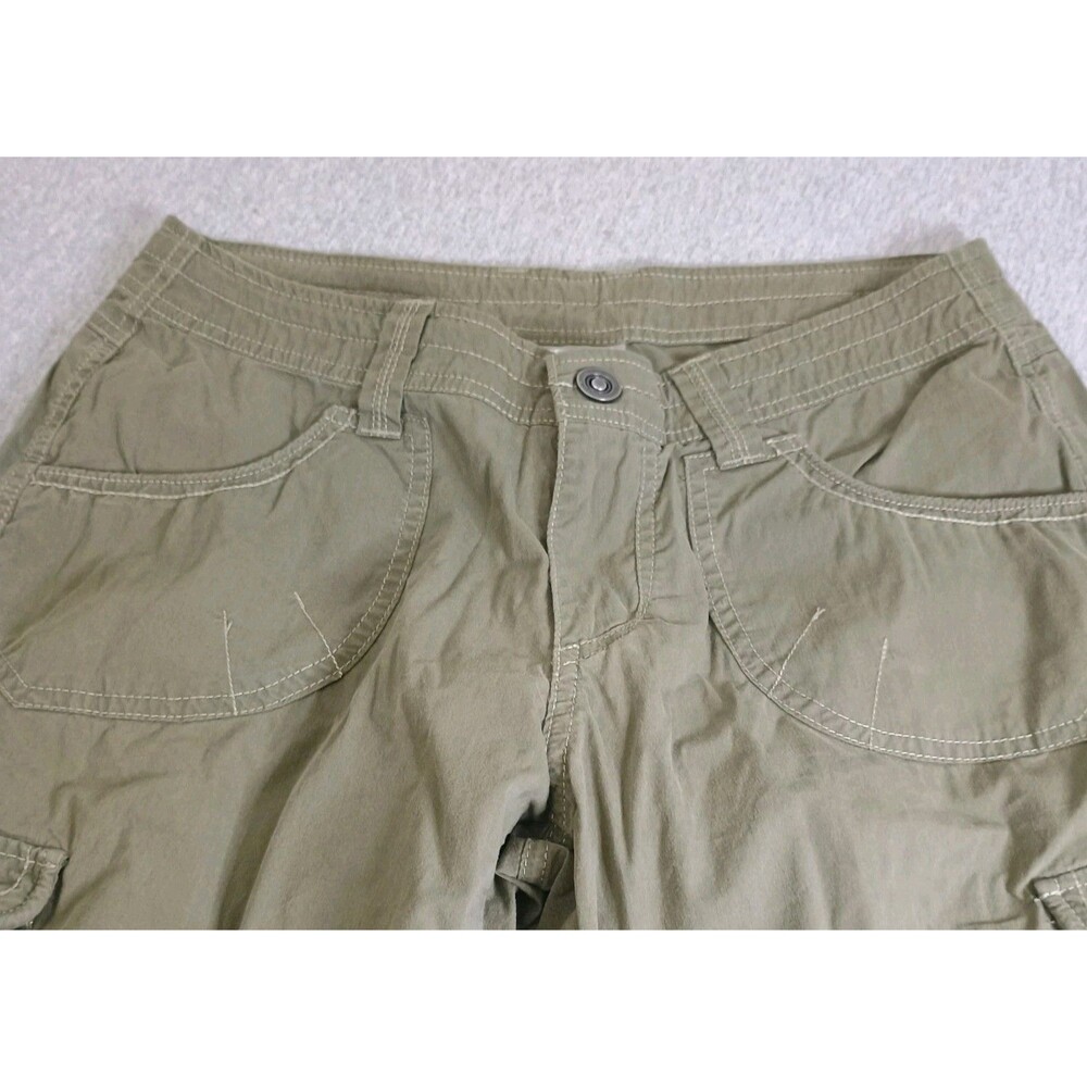 Kuhl Kontra Cargo Capri/Shorts Womens Size 6  Green Performance Stretch Summer